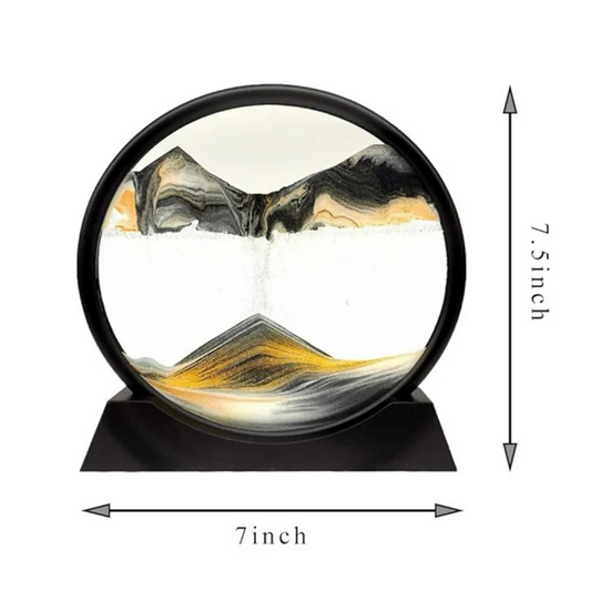 Luxury Round Rotating Moving Sand Art